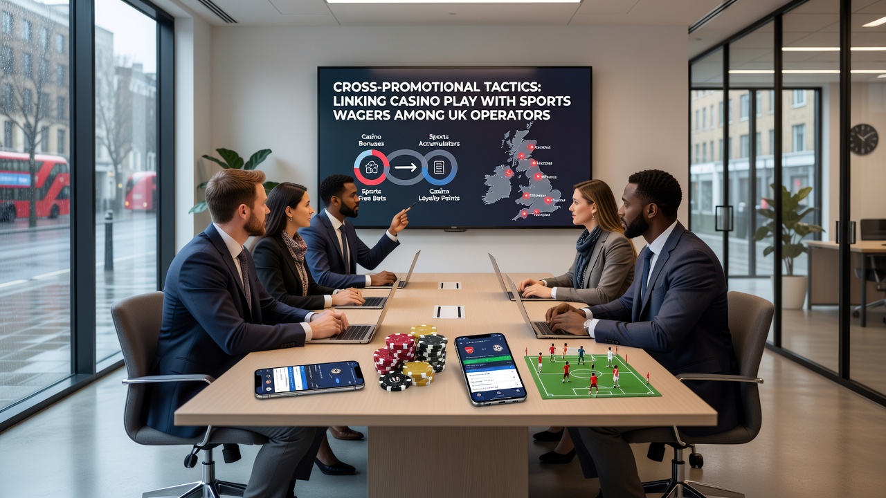 Analytics dashboard illustrating conversion rates between casino play and sports wagers on UK operator platforms