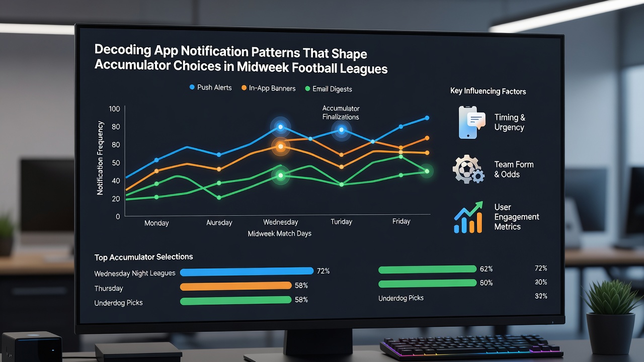 Analytics dashboard illustrating notification impact on football betting patterns