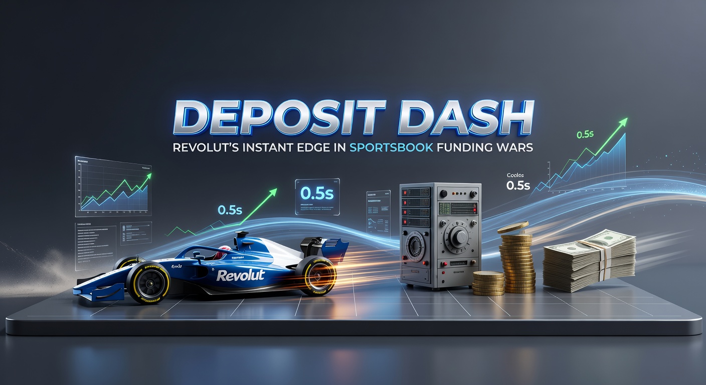 Revolut mobile app interface showing seamless deposit to a sportsbook account during live match betting