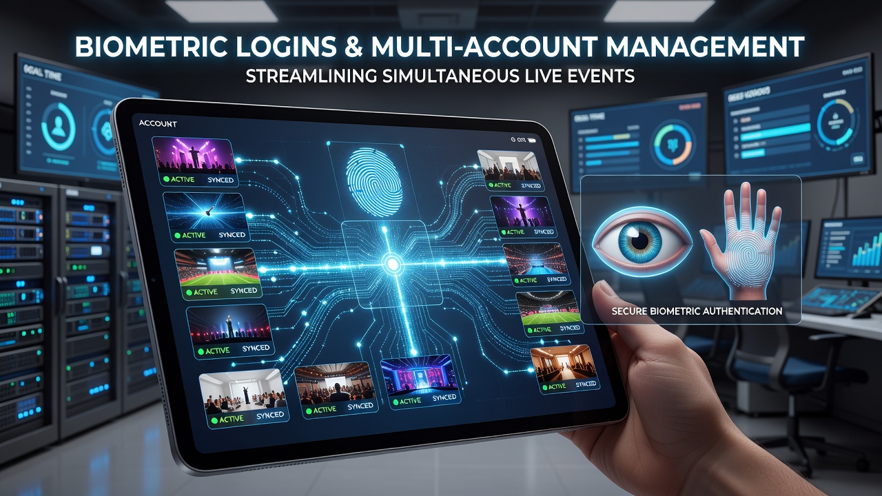 Biometric login interface on a mobile device showing fingerprint and facial recognition options for secure account access