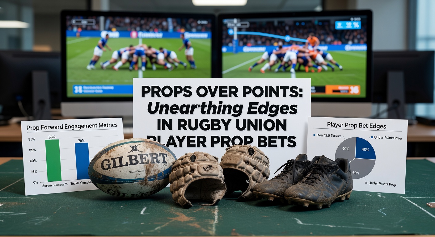 Close-up of rugby scrum with players locked in, illustrating tackle and carry prop opportunities amid intense physical exchanges