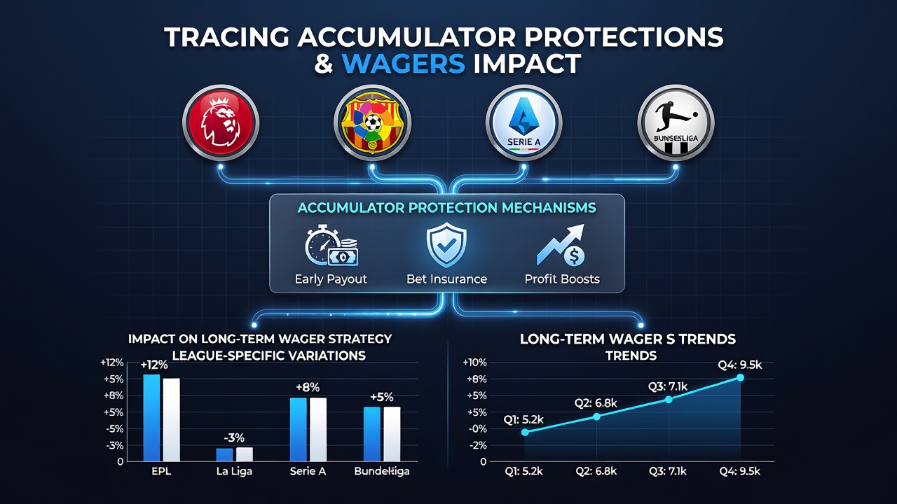 Comparative chart showing protection activation rates in Premier League versus Bundesliga and MLS accumulators