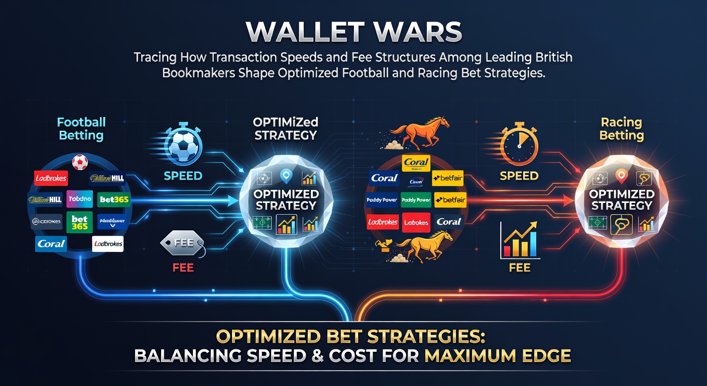 British bookmakers' mobile apps displaying real-time transaction speeds and fee comparisons for football and horse racing bets